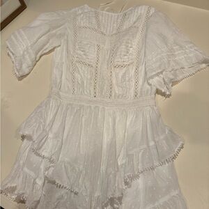 Abercrombie & Fitch White Textured Blouse